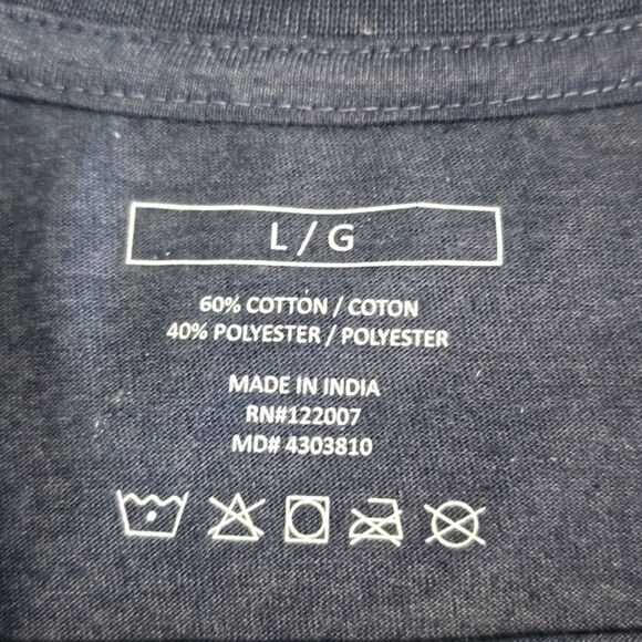 Hooey Heather Blue Crew Neck Short Sleeve T-Shirt - Size Large - Picture 3 of 9